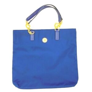 Nylon Tote Bag with Gold Accents